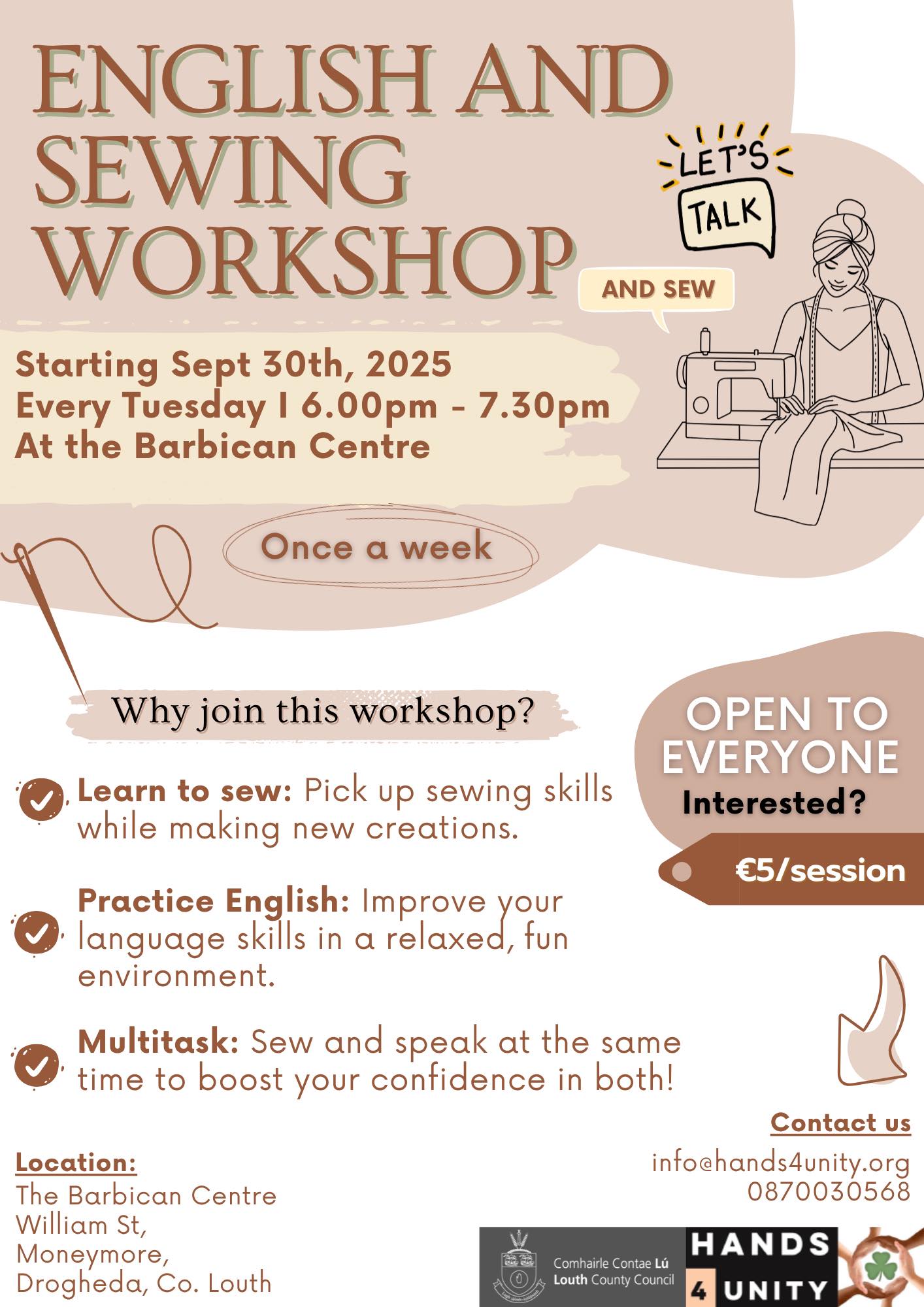 Hands 4 Unity – English & Sewing Workshop